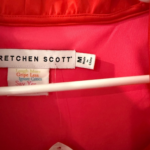 Gretchen Scott Ruffneck Dress Crimson M - Picture 5 of 12